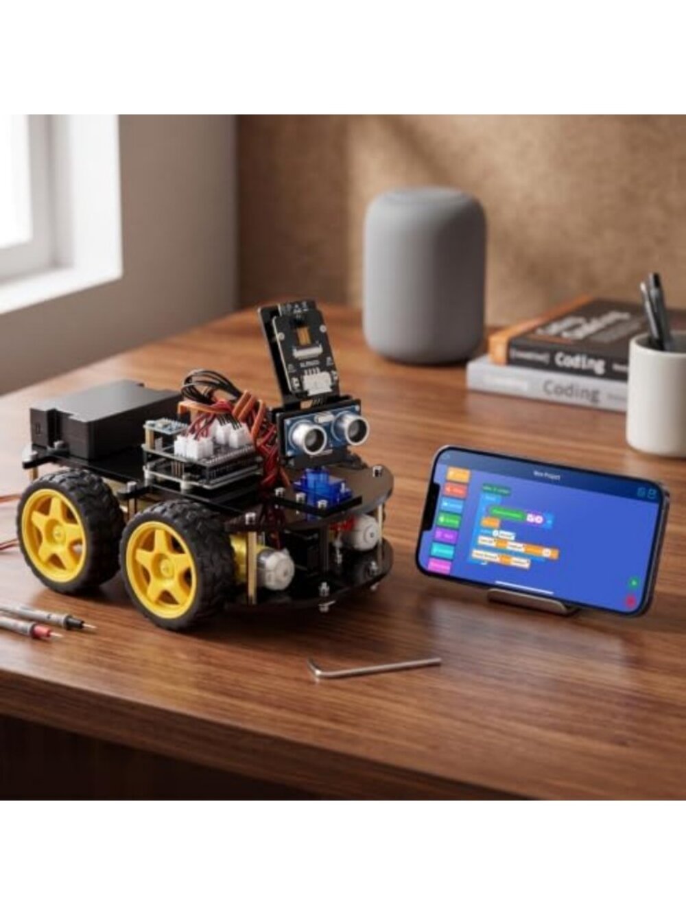 Smart Robot Car Kit V4 with Camera, Arduino Compatible, DIY STEM Project - Picture 2 of 6